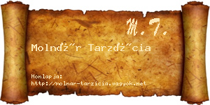 Molnár Tarzícia névjegykártya